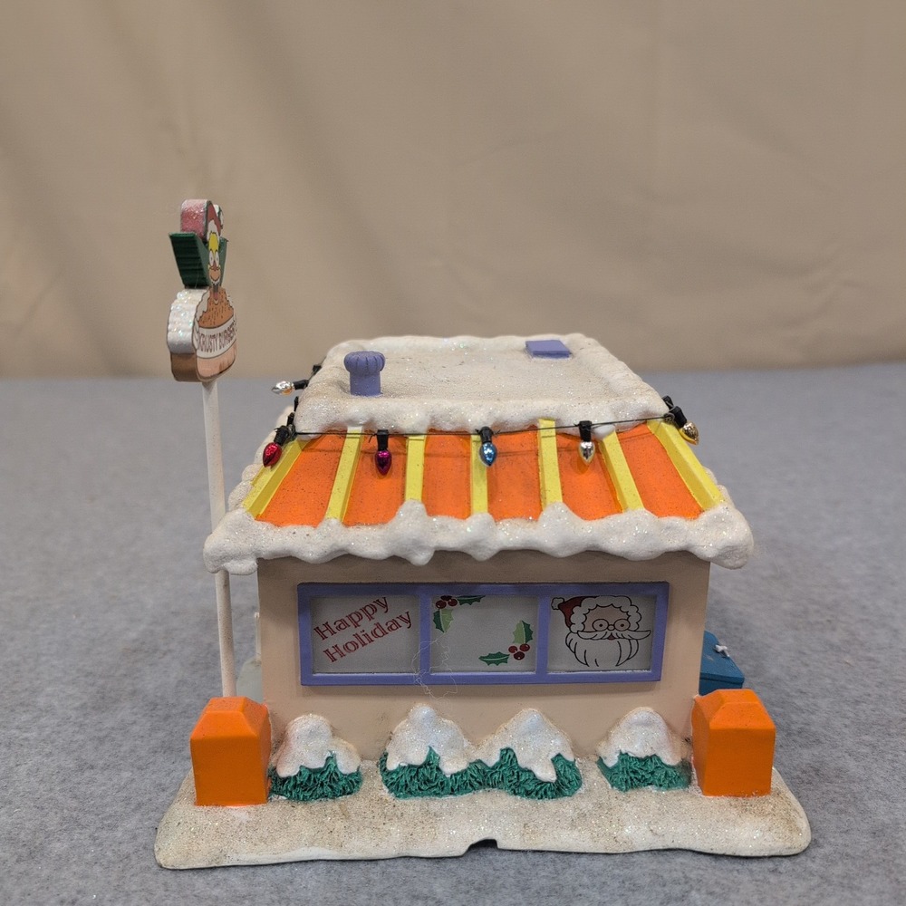 Hawthorne Village The Simpsons Christmas Village Krusty Burger Lighted Sculpture - Picture 5 of 9